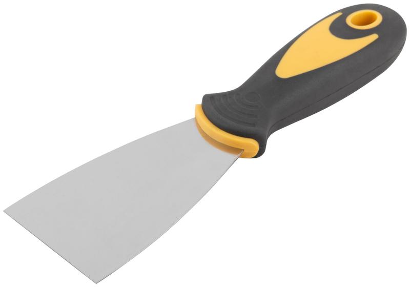 Шпатель нерж. сталь прорезиненная ручка 2дюйм (50мм) FIT 06693