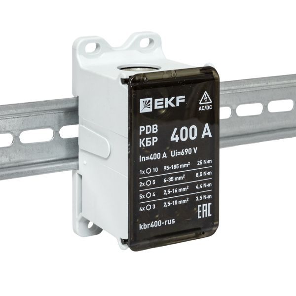 Блок распределительный клеммный КБР 400A EKF kbr400-rus