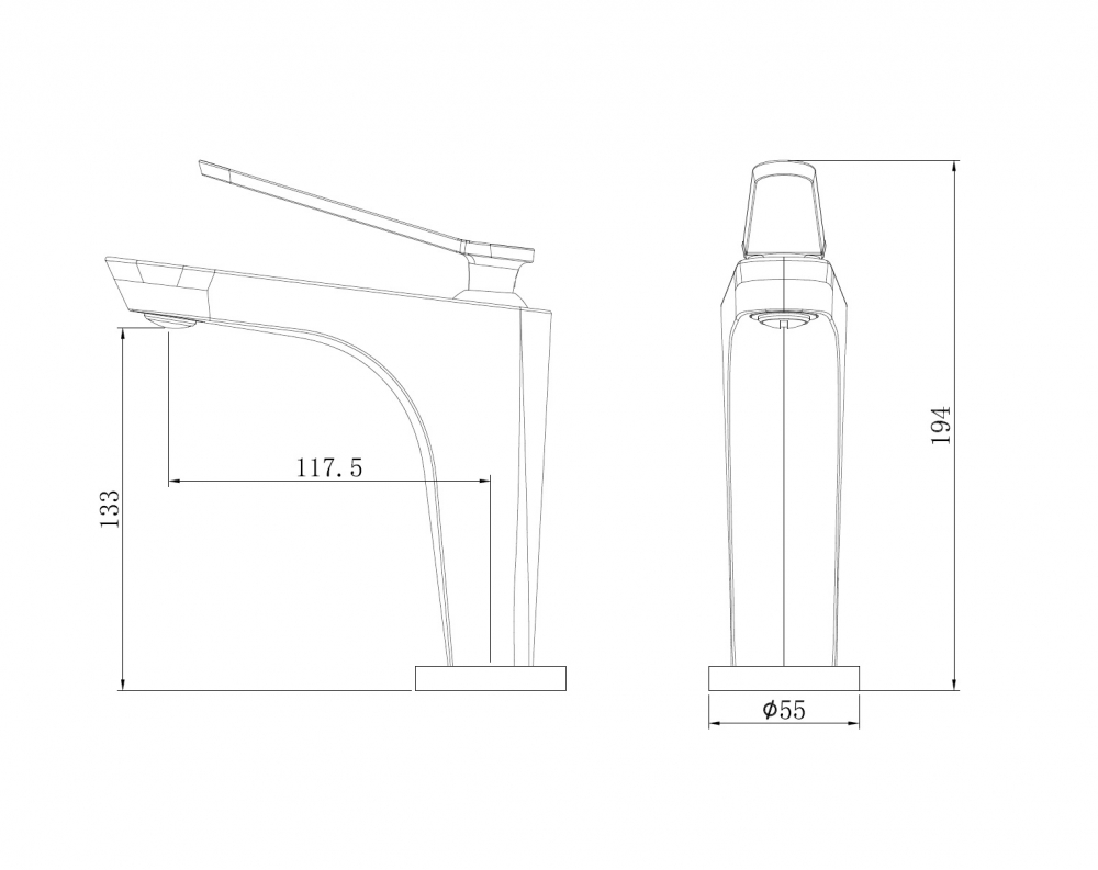 Смеситель ABBER Zeitlos AF8909RG для раковины, розовое золото