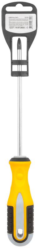 Отвертка "Старт" CrV сталь прорезиненная ручка 6х150мм РН2 FIT 55178