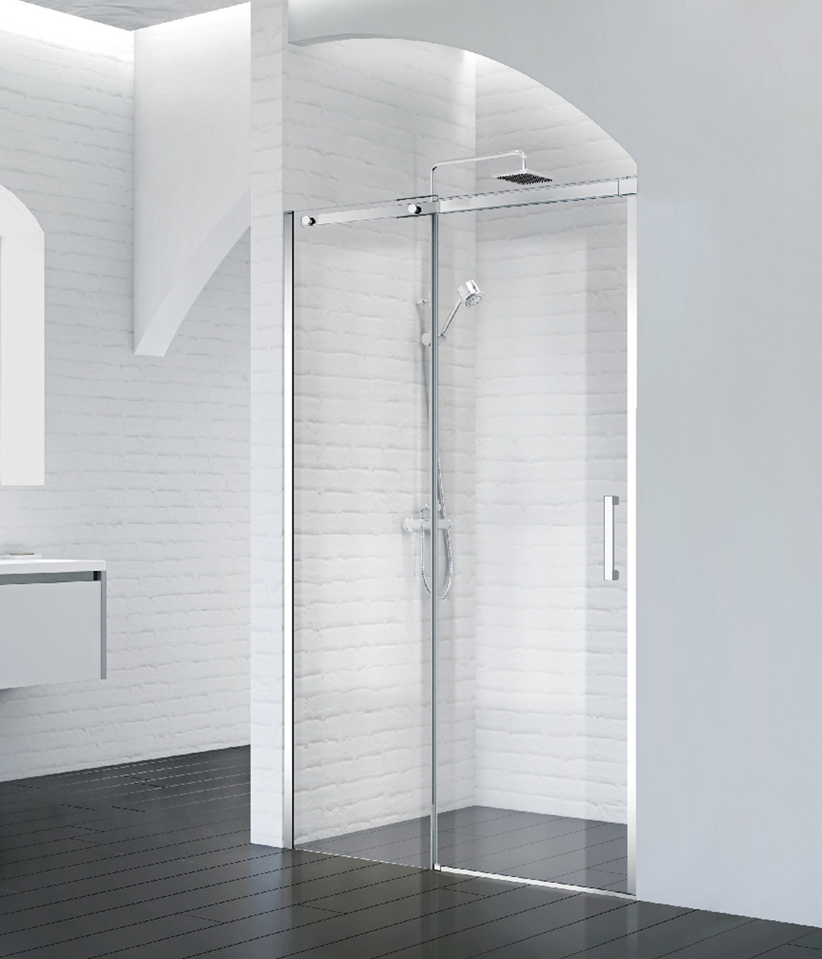 Душевая дверь BelBagno ACQUA-BF-1-140-C-Cr