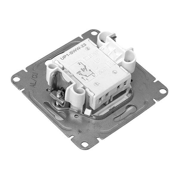 Выключатель кнопочный 2-кл. СП Эпика механизм бел. EKF UP1-SWW-23