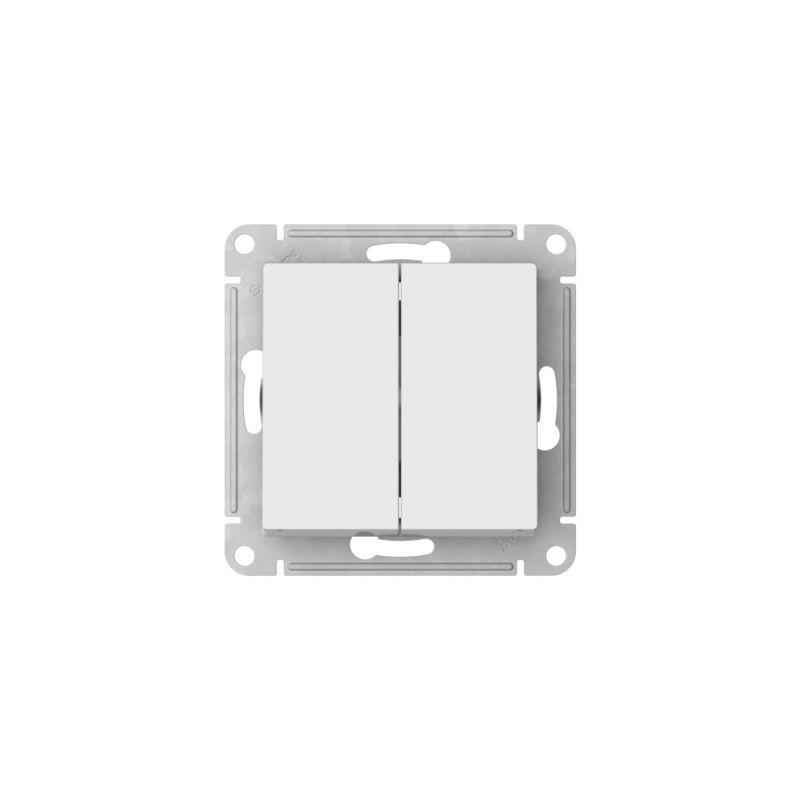 Выключатель 2-кл. AtlasDesign Aqua IP44 (сх. 5) 10AX быстрозажим. клем. механизм бел. SE ATN440151S