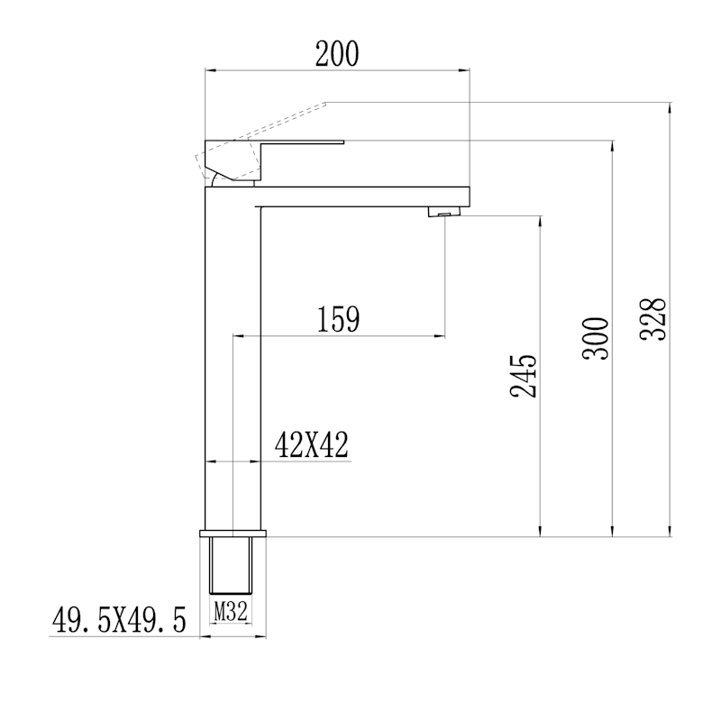 Смеситель для раковины Fmark FS8711H, черный