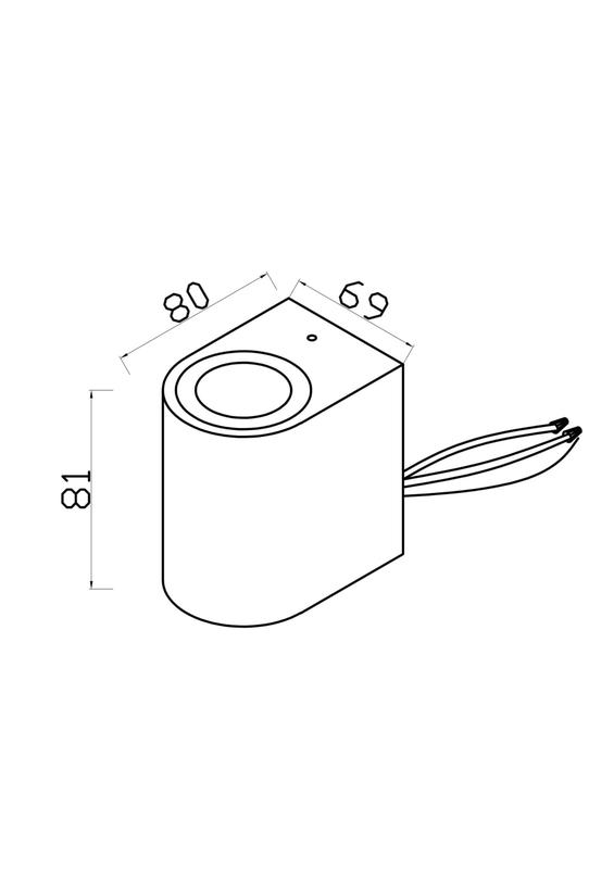 Светильник Slat 1х10Вт GU10 IP54 бра настен. Maytoni O044WL-01B