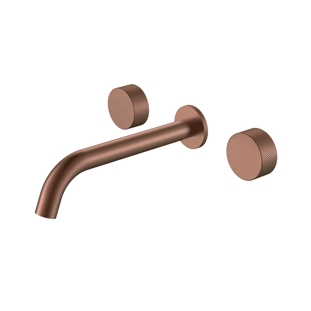 Смеситель из стены STICK SPIRALE на 3 отв. BRUSHED BRONZE
