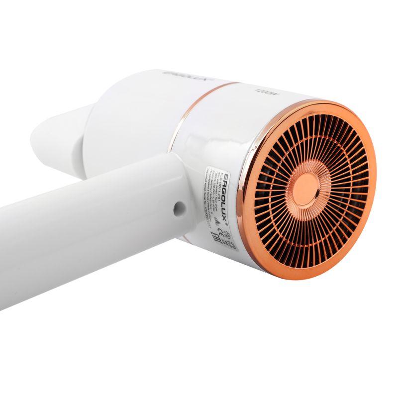 Фен ELX-HD11-C01 1200Вт 220-240В бел./зол. Ergolux 15206