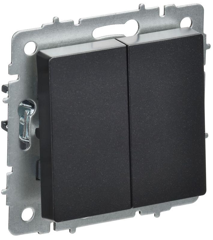 Выключатель перекрестный 2-кл. СП BRITE ВС10-2-3-БрЧ 10А механизм черн. IEK BR-V23-0-10-K02