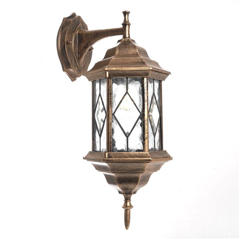 Светильник садово-парковый 60Вт 230В E27 черн. зол. PL122 FERON 11344