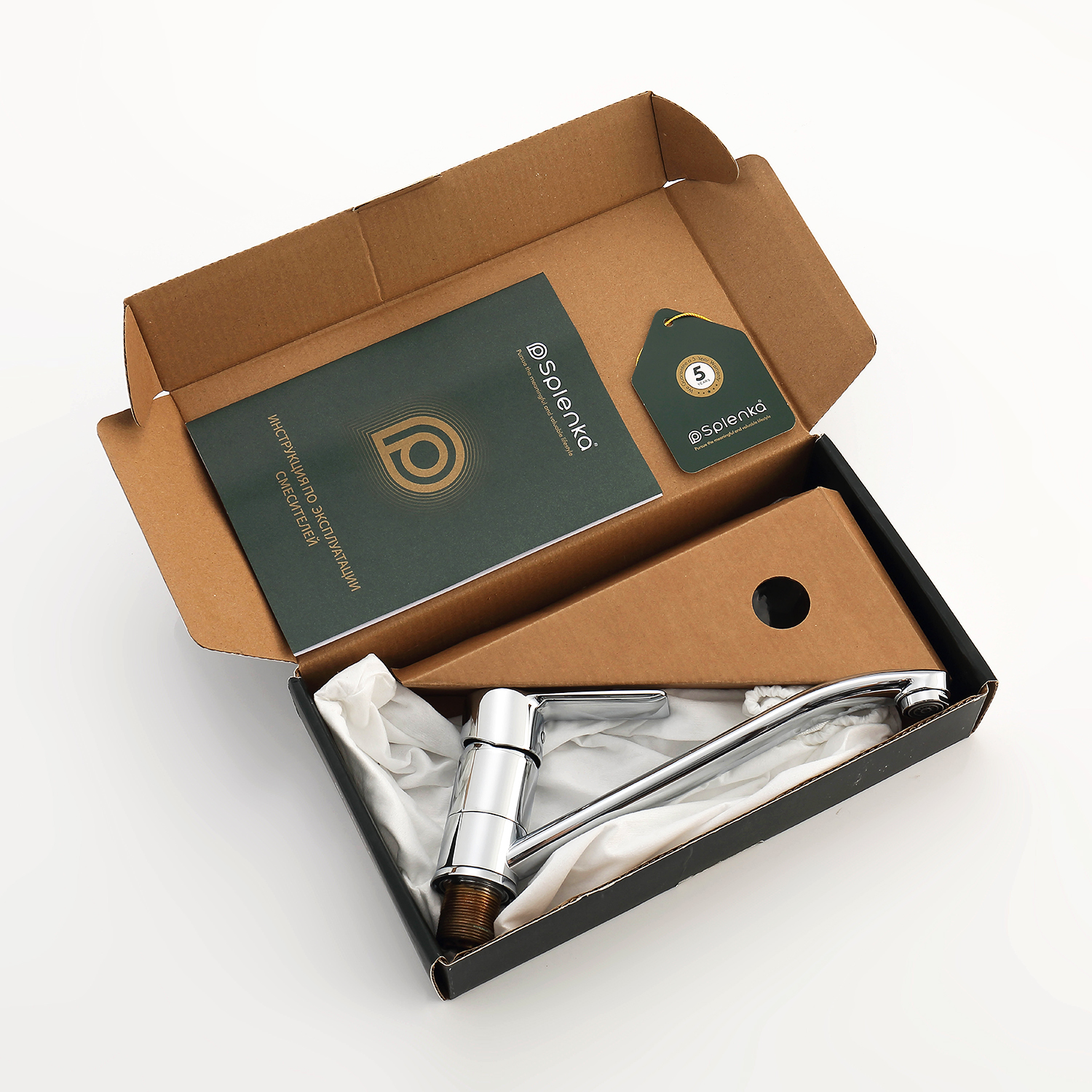 Смеситель для кухни Splenka S06.42, хром