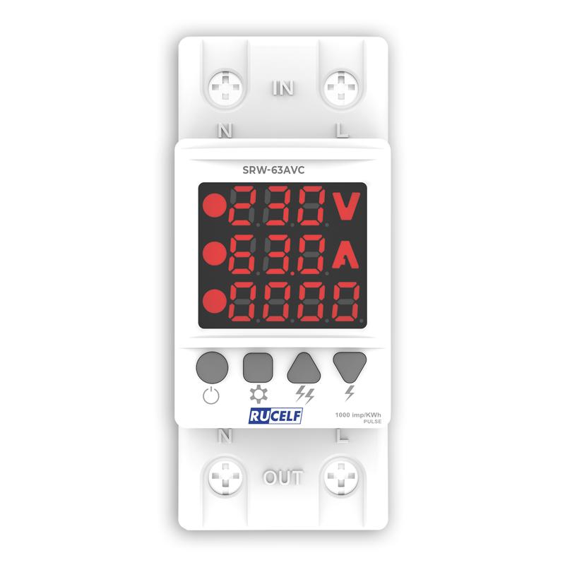 Реле напряжения и тока со счетчиком RUCELF SRW-63AVC