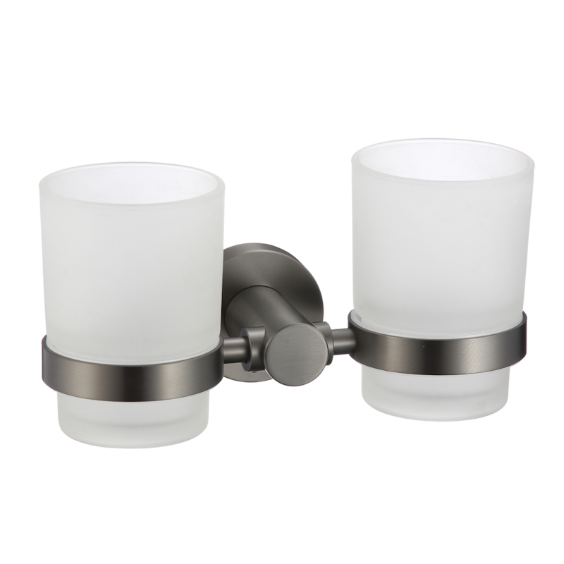 Стакан для ванной комнаты двойной Savol S-005668Q, графит