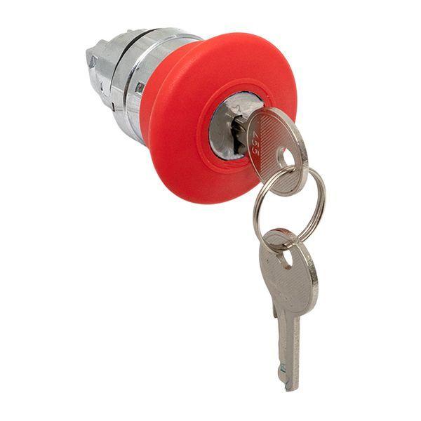 Механизм кнопки исполнительный XB4 "Грибок" IP65 поворотный с фиксацией с замком красн. EKF XB4BA1F-R-65