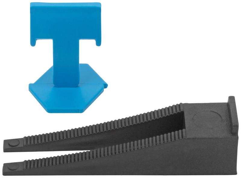 Система выравнивания плитки СВП зажимы "Флаг" и клинья ширина шва 2.0мм (уп.100шт) КУРС 16803