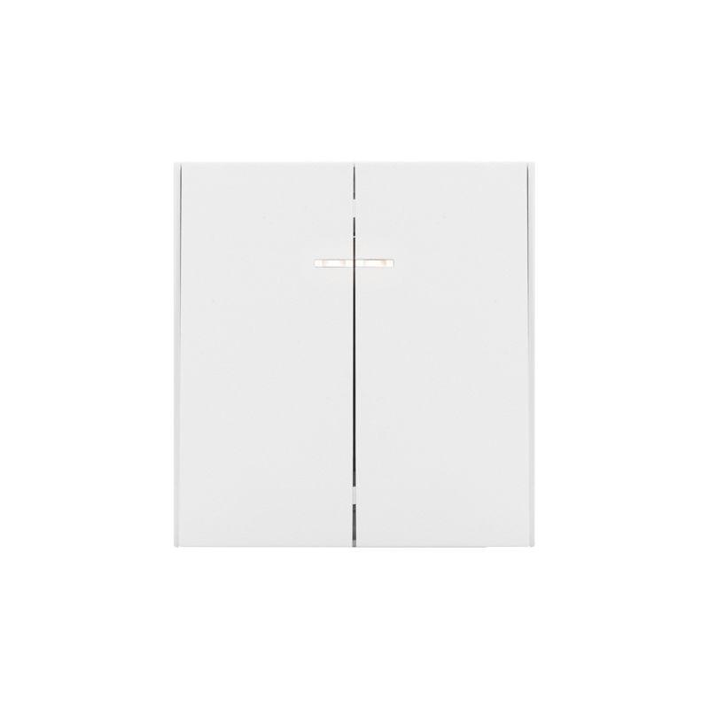 Выключатель 2-кл. СП STRONG MIELE 10А с подсветкой жемчуг Kranz KR-78-0714-4