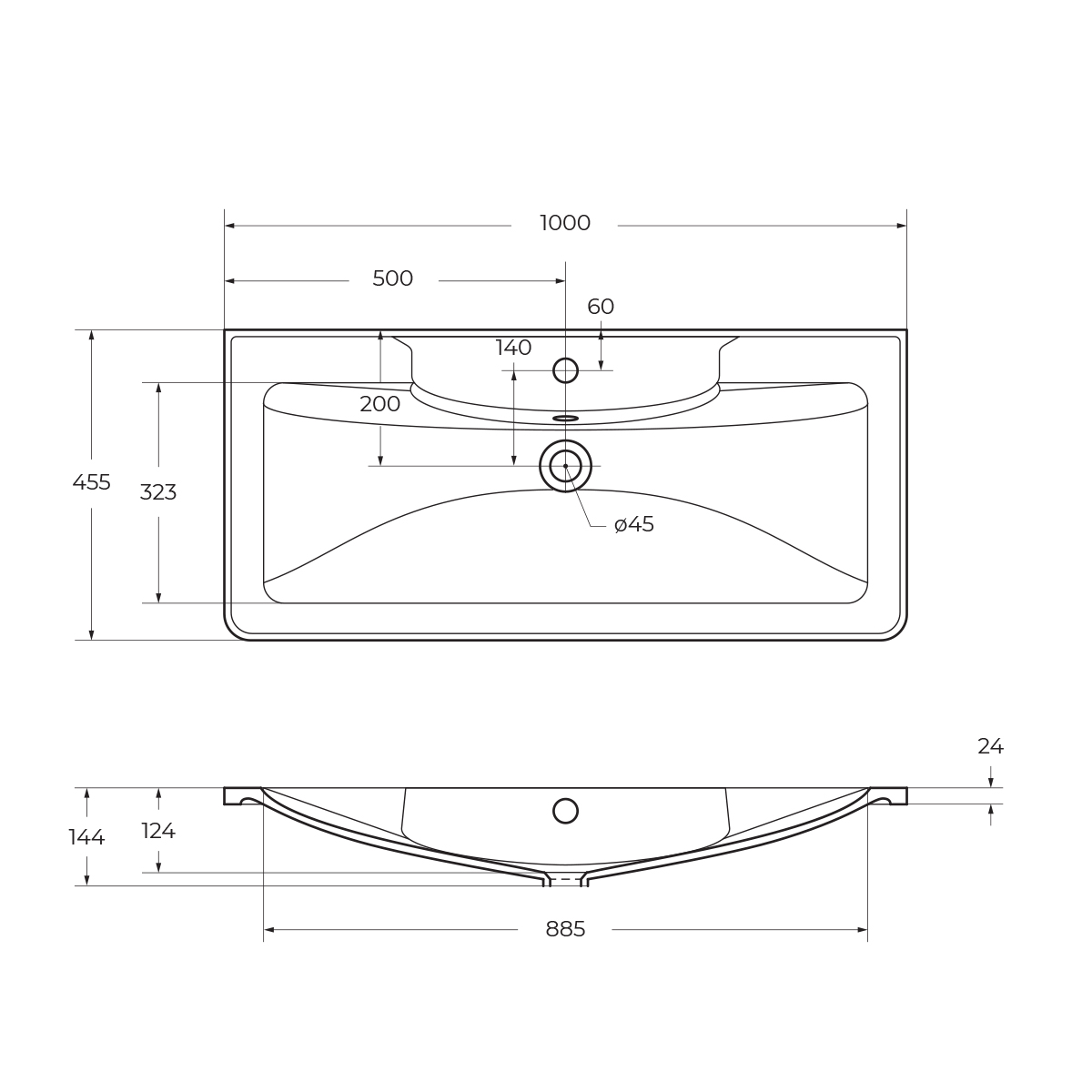 Раковина из литьевого мрамора BelBagno BB1000/455-LV-MR-ALR