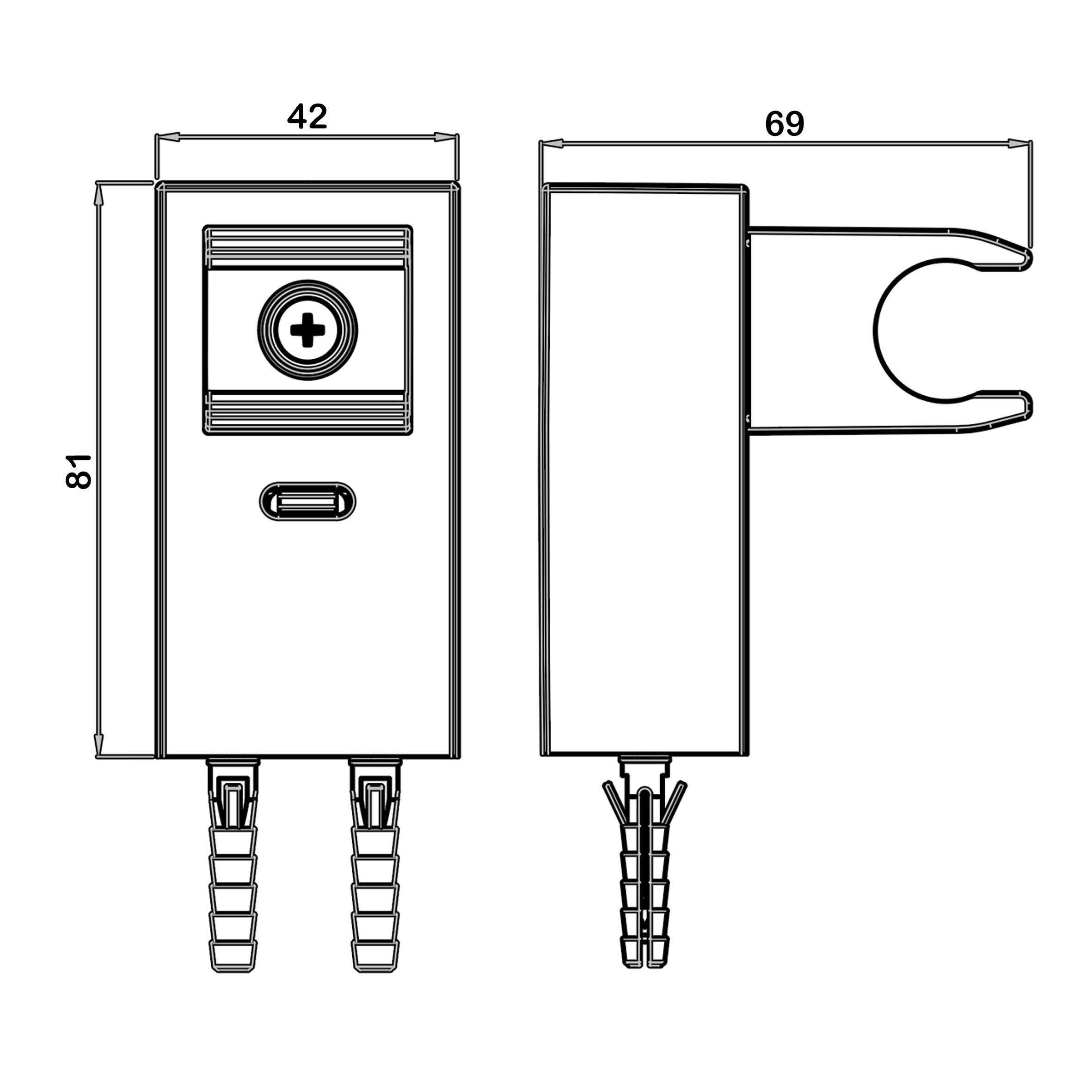 Многопозиционный настенный держатель для душевой лейки Swedbe Calypso 5043