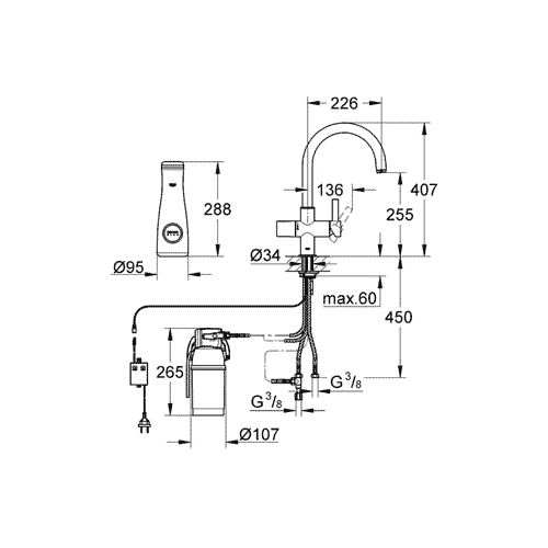 Смеситель для кухни Grohe Blue 33249DC1