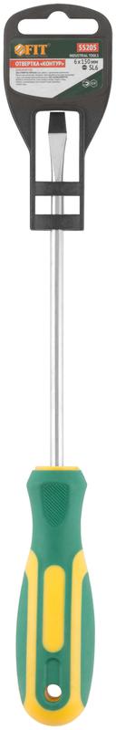 Отвертка "Контур" CrV сталь прорезиненная ручка 6х150мм SL FIT 55205