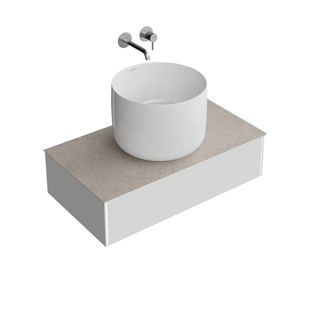 Тумба MAGICA подвесная 90, 1 ящик, утренний серый матовый