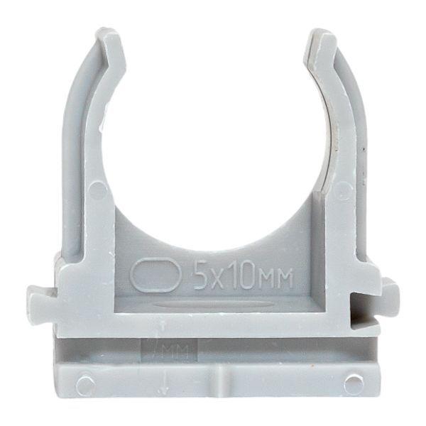 Держатель для труб (клипса) для ручного монтажа d20мм сер. Plast (уп.100шт) EKF derj-z-20sn