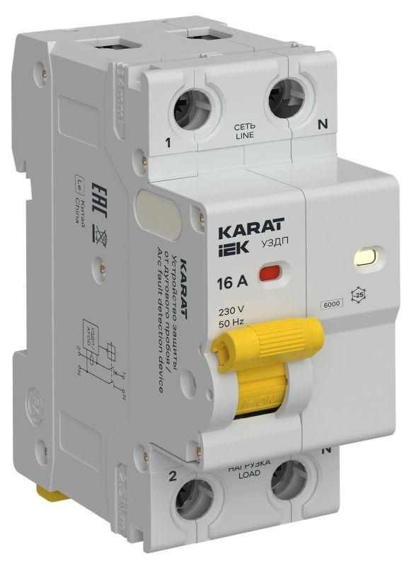 Устройство защиты от дугового пробоя (УЗДП) 1P+N 16А KARAT IEK KA-DP10-1-016