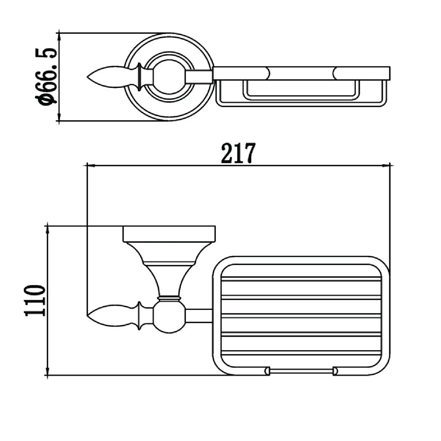 Мыльница Savol S-06832A, хром