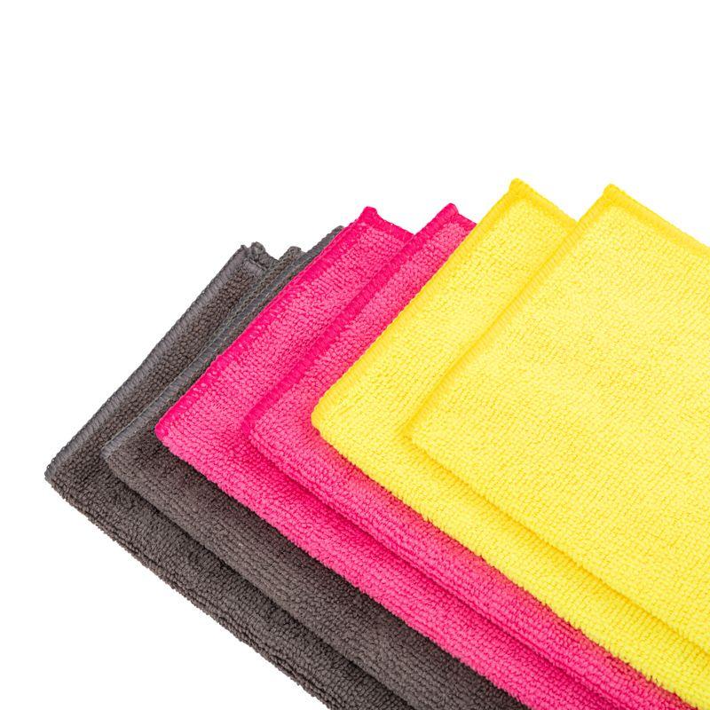 Салфетка автомобильная 25х25см 200гр/кв.м микрофибра (уп.6шт) Rexant 80-0800