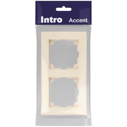Рамка 2-м СП Accent 6-502-02 сл. кость Intro Б0063752