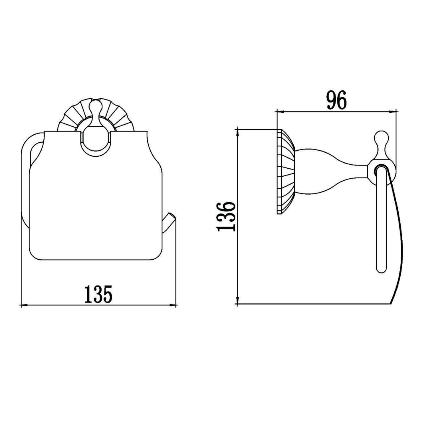 Держатель для туалетной бумаги Savol S-08951C, бронза
