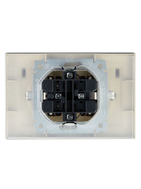 Розетка 2-м СП BRITE РСбш12-3-44-БрА 16А в сборе IP44 с крышкой алюм. IEK BR-R26-16-44-K47-F