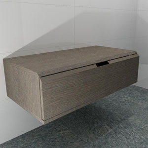 Duna Ящик 90x26x47 см подвесной Wood Roble Carbon