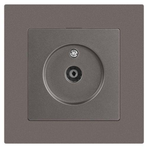 Розетка телевизионная одиночная TV СП Accent 6-301-09 IP20 титан Intro Б0063618