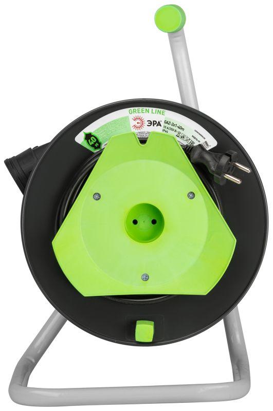 Удлинитель на пластик. катушке 1х40м без заземл. GAZ-2x1-40m Greenline ПВС 2х1 Эра Б0065109