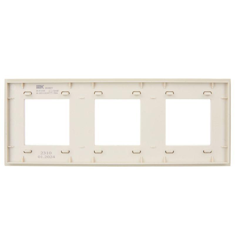Рамка 3-м SKANDY SK-F23B стекло беж. IEK SK-M32-G-K10