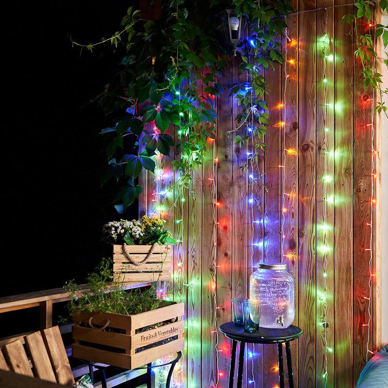 Гирлянда светодиодная "Светодиодный Дождь" 3х2м LED мультиколор свечение с динамикой провод прозр. 230В Neon-Night 235-099