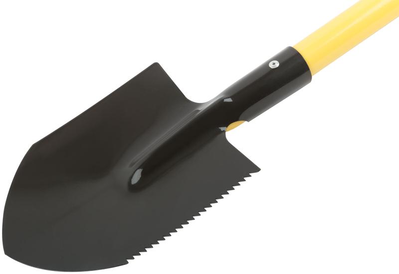 Лопатка туристическая 160х215х760мм с метал. черенком и V-ручкой 77234