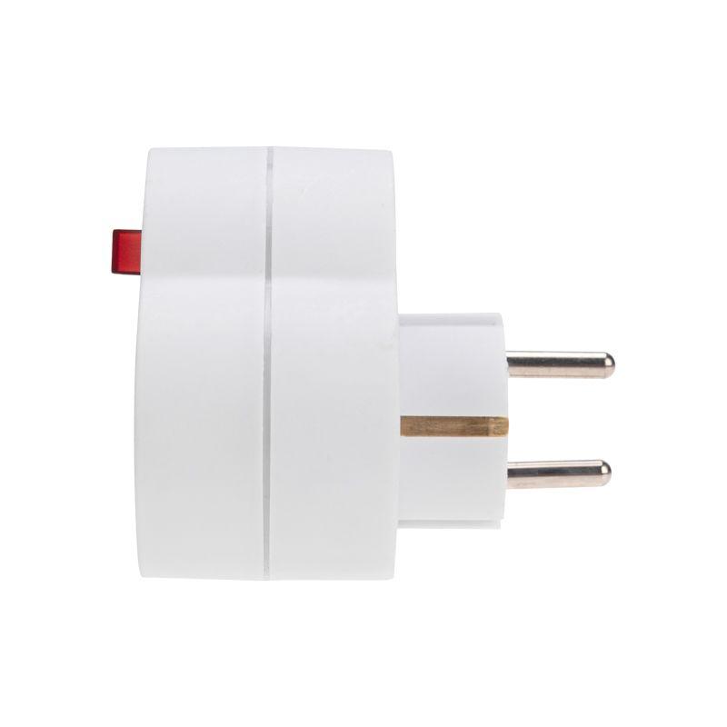 Разветвитель 2-м 16А с выключателем с заземл. защ. шторки бел. Rexant 11-1085