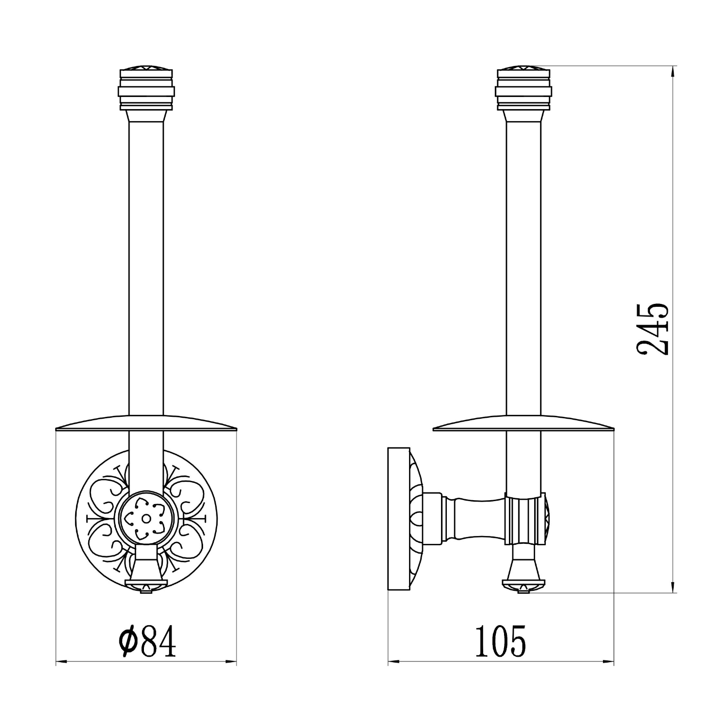 Держатель для туалетной бумаги Savol S-005852-1C, бронза