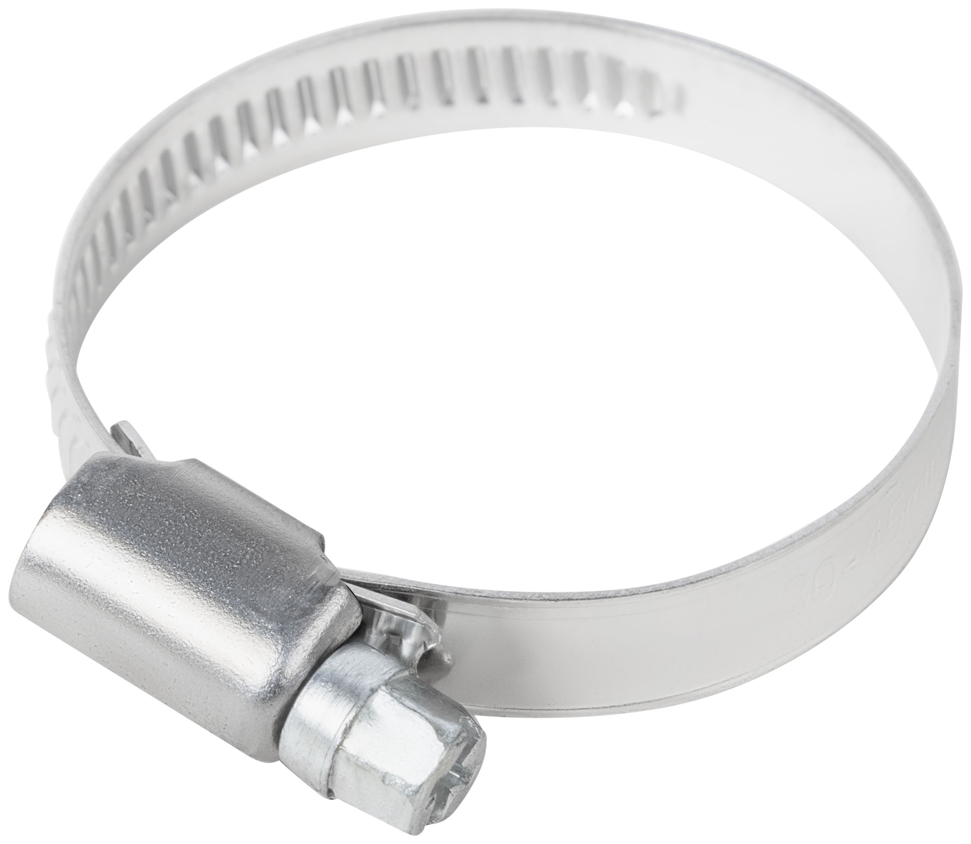 Хомут обжимной накатной, ширина 9 мм, нерж.сталь  30-45 мм