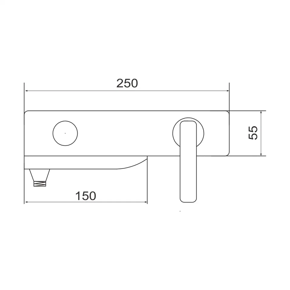 Смеситель для ванны Rose R2702F, белый/хром