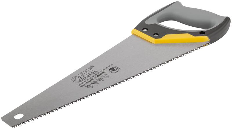 Ножовка по дереву средний каленый зуб 7 ТPI 3D заточка 3К пласт.прорезиненная ручка профи 400мм FIT 40451