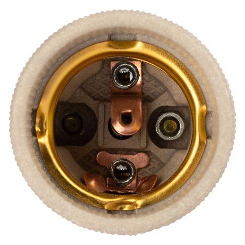 Патрон E27 с держателем керамика бел. Эра Б0069217