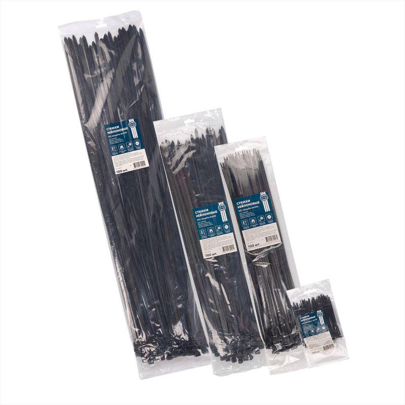 Хомут нейлоновый НСС "EasyFix" 4х300 черн. (уп.100шт) Fortisflex 84816