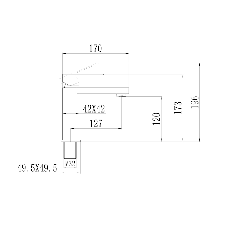 Смеситель для раковины Fmark FS8701C, матовое золото