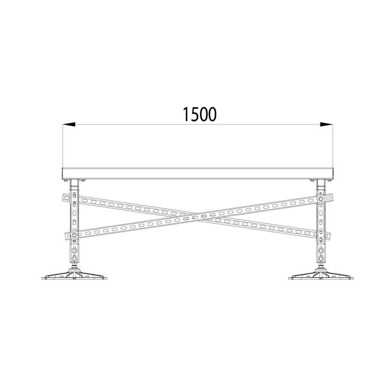 Конструкция опорная для установки оборудования TECHNORAPTOR FOOT 2000х1500 тип 2 HD КМ TR0248