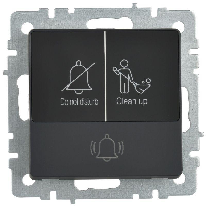 Кнопка звонка BRITE 10А ВС10-1-9-БрГ для отелей с индик. механизм графит IEK BR-V14-2-10-K53