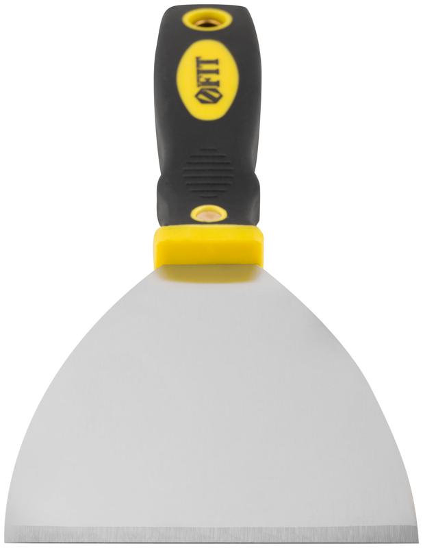 Шпатель для удаления ржавчины профи толщ. лезвия 1мм двухкомп. ручка сметал. бойком 4дюйм (100мм) FIT 06674