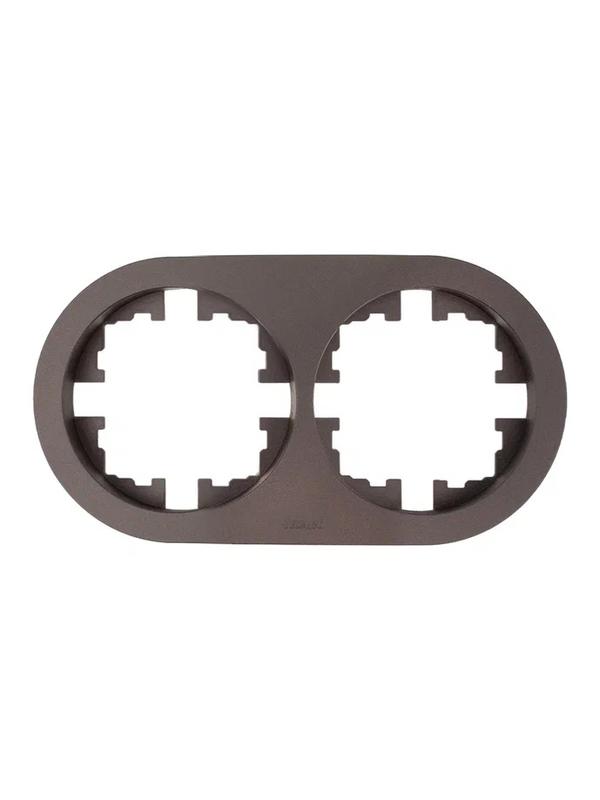 Рамка 2-м OSEN горизонт. круглая шоколад LEZARD 744-7300-147