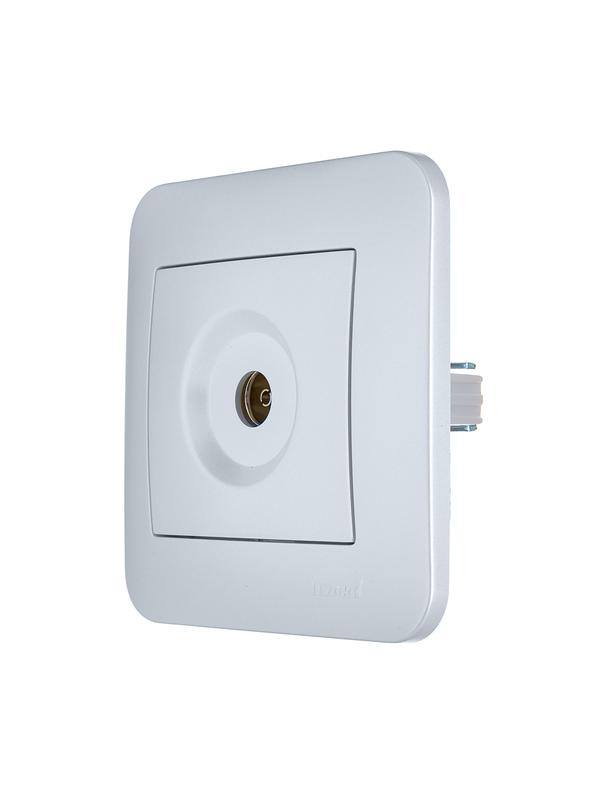 Розетка телевизионная оконечная TV СП ASTI IP20 в сборе жемчуж./бел. перламутр. LEZARD 7081-3030-130